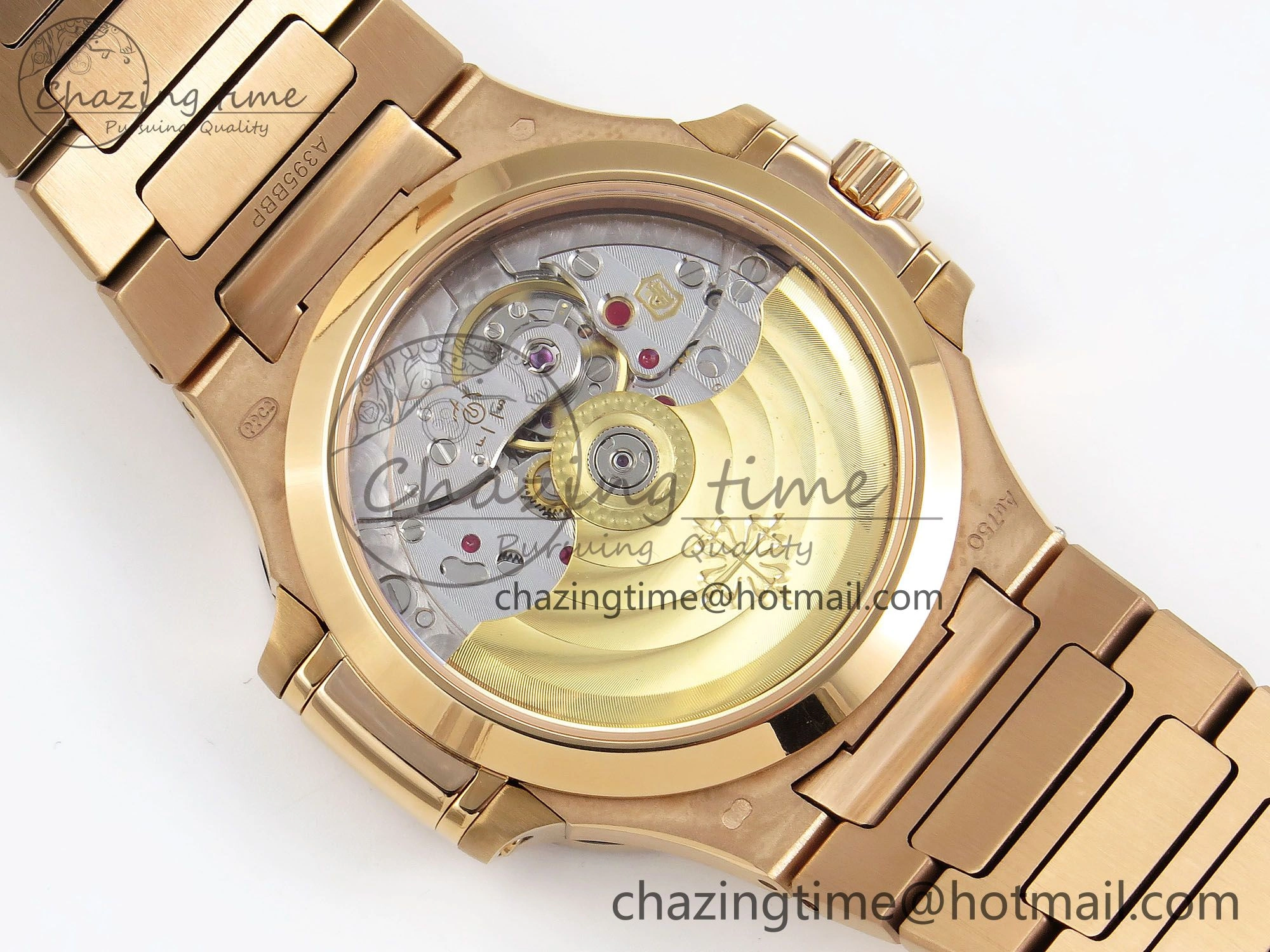 TopPick Nautilus 7118 Ladies RG Orange Diamonds PPF 1:1 Best Edition RG Dial on RG Bracelet 324CS 8732