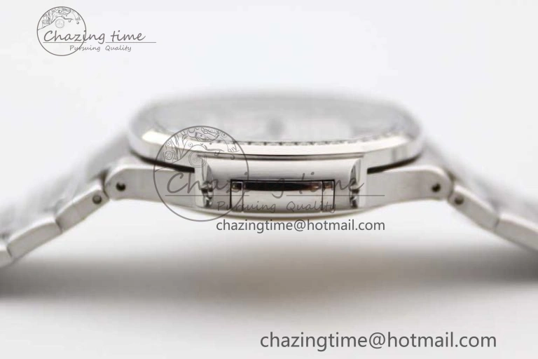 Bold Nautilus 7118 1A MSF 1:1 Best Edition White Textured Dial Diamonds Bezel on SS Bracelet A324 Super Clone 8812