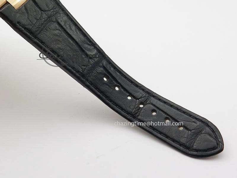 OdorResistant Nautilus Jumbo 18K Wrapped RG BP-Maker Edition Black Dial On Black Leather Strap PP324CS 9090