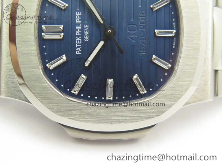 TimelessDesign Nautilus Jumbo 5711 JJF 1:1 Best Edition 40th Anniversary Blue Dial on SS Bracelet A 8996