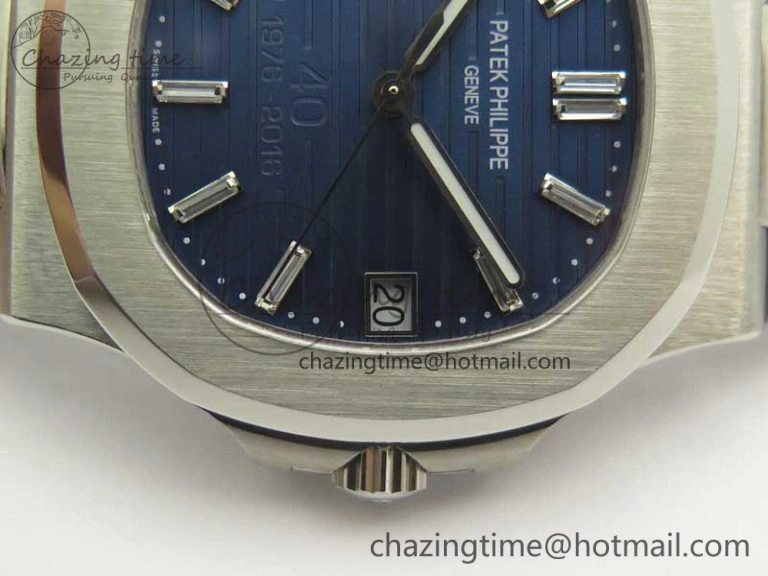 TimelessDesign Nautilus Jumbo 5711 JJF 1:1 Best Edition 40th Anniversary Blue Dial on SS Bracelet A 8996