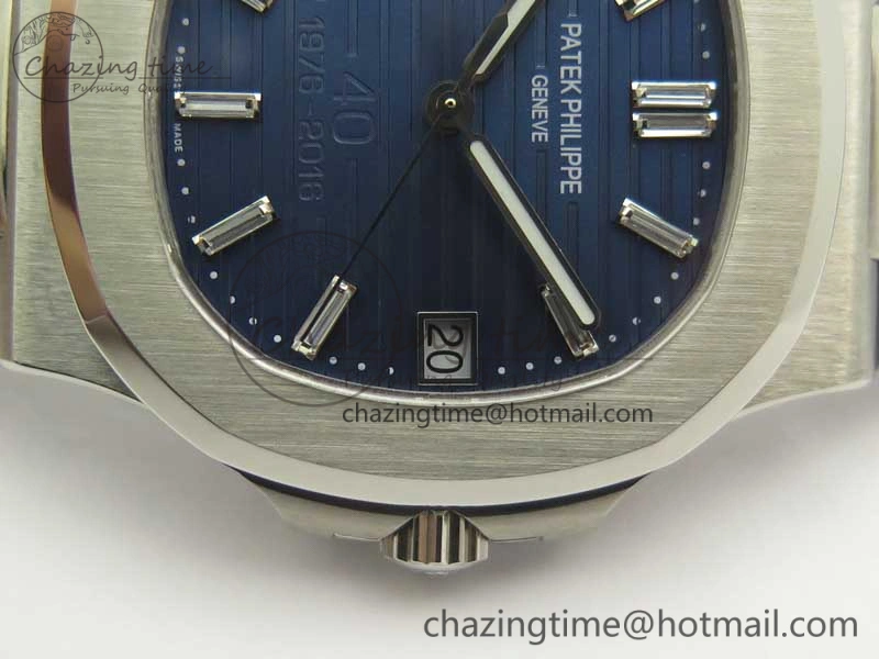 TimelessDesign Nautilus Jumbo 5711 JJF 1:1 Best Edition 40th Anniversary Blue Dial on SS Bracelet A 8996