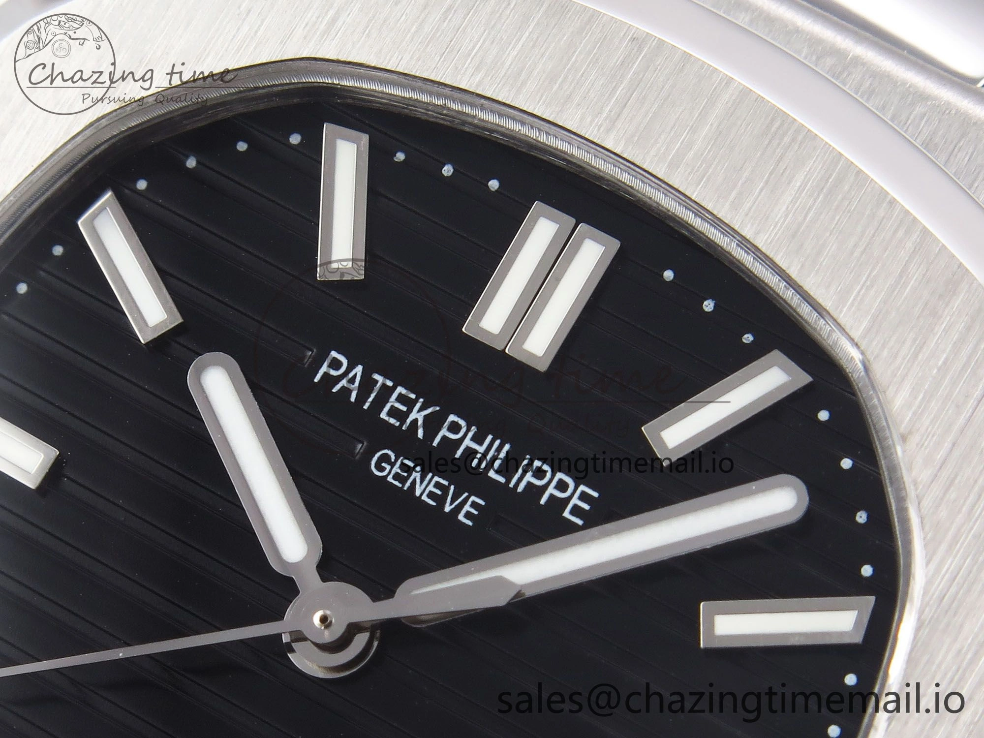 Nautilus Jumbo 5711 JJF 1:1 Best Edition Black Textured Dial On SS Bracelet A324 V Original 8697