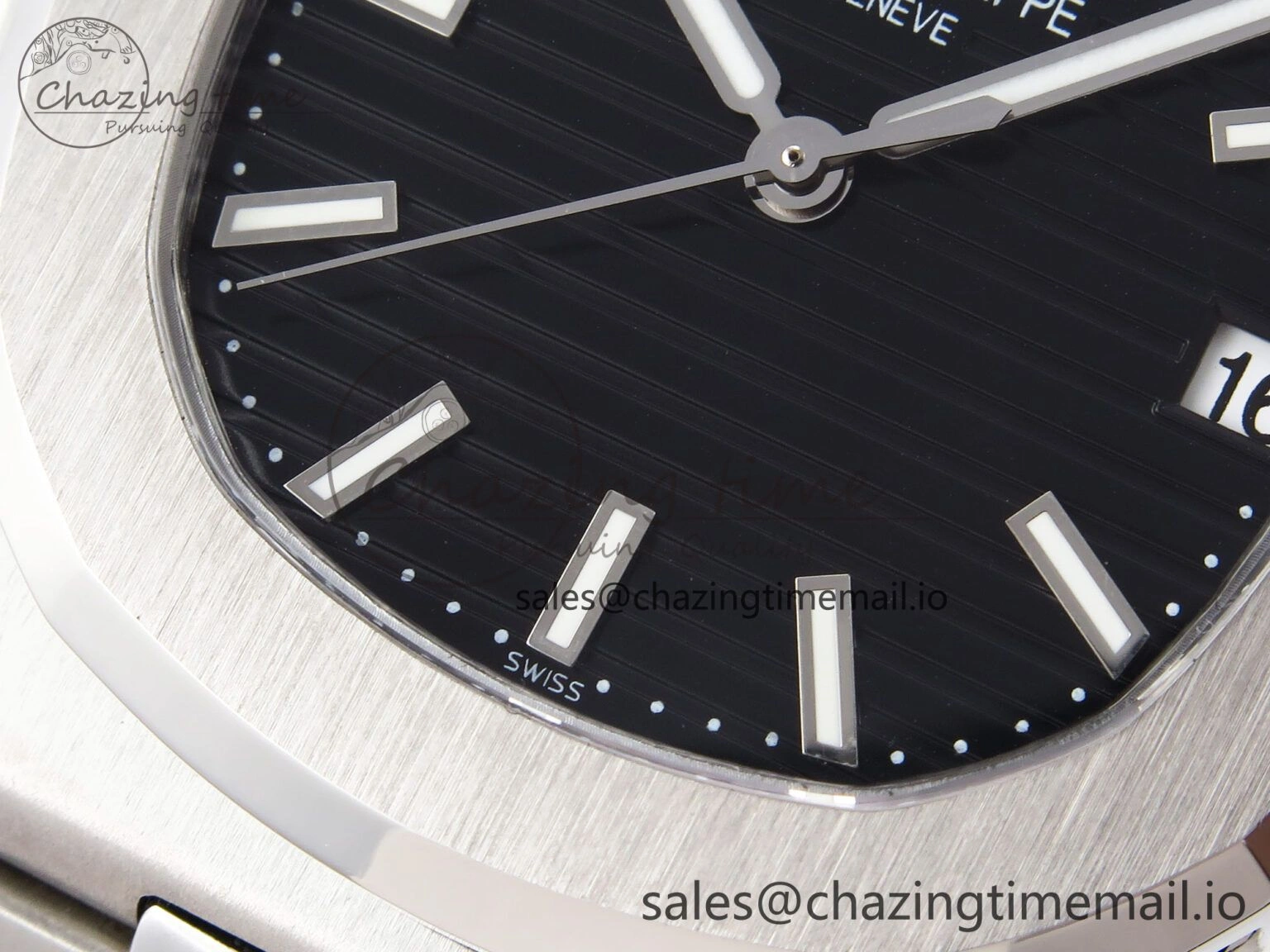 Nautilus Jumbo 5711 JJF 1:1 Best Edition Black Textured Dial On SS Bracelet A324 V Original 8697