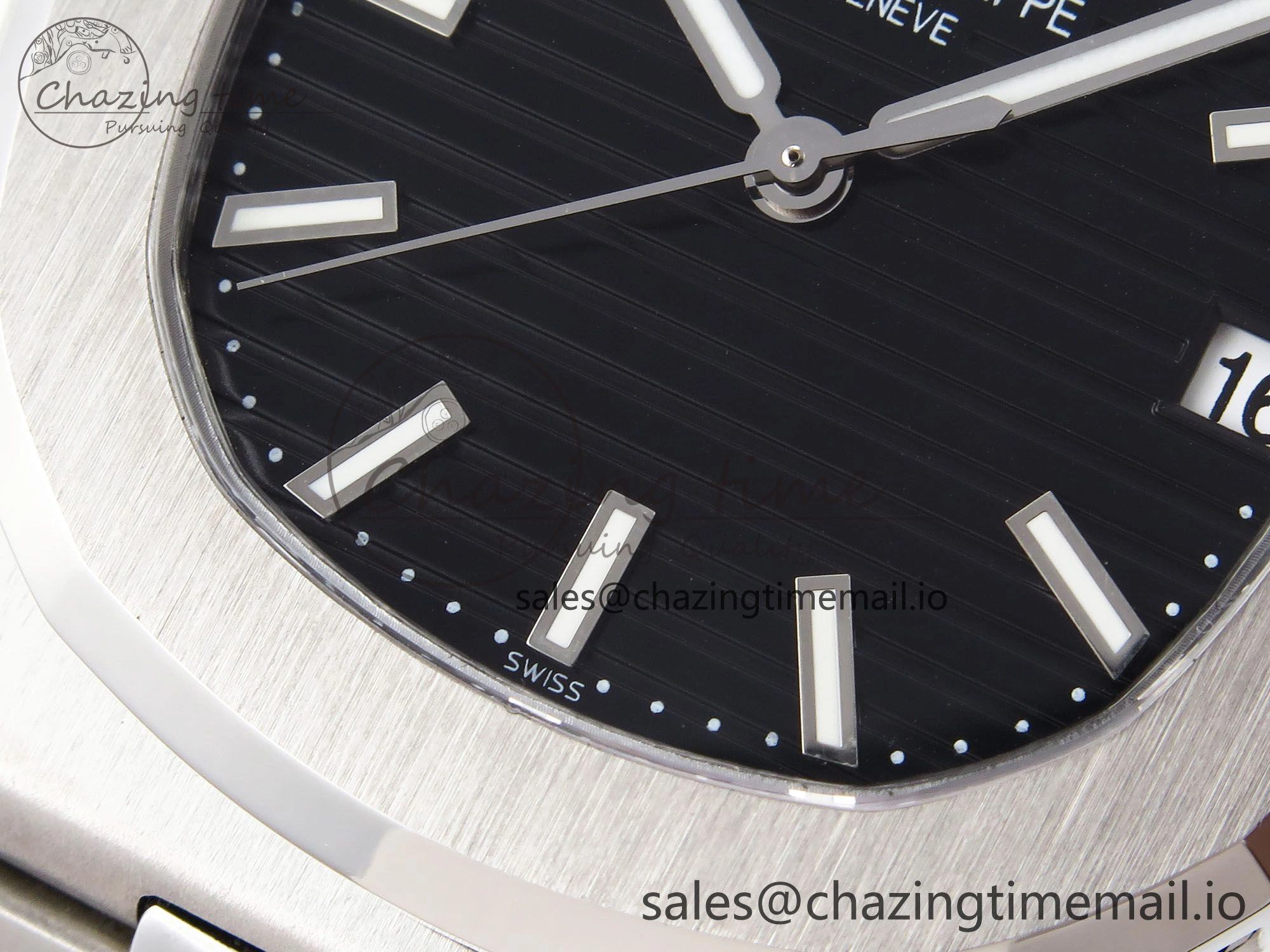 Nautilus Jumbo 5711 JJF 1:1 Best Edition Black Textured Dial On SS Bracelet A324 V Original 8697