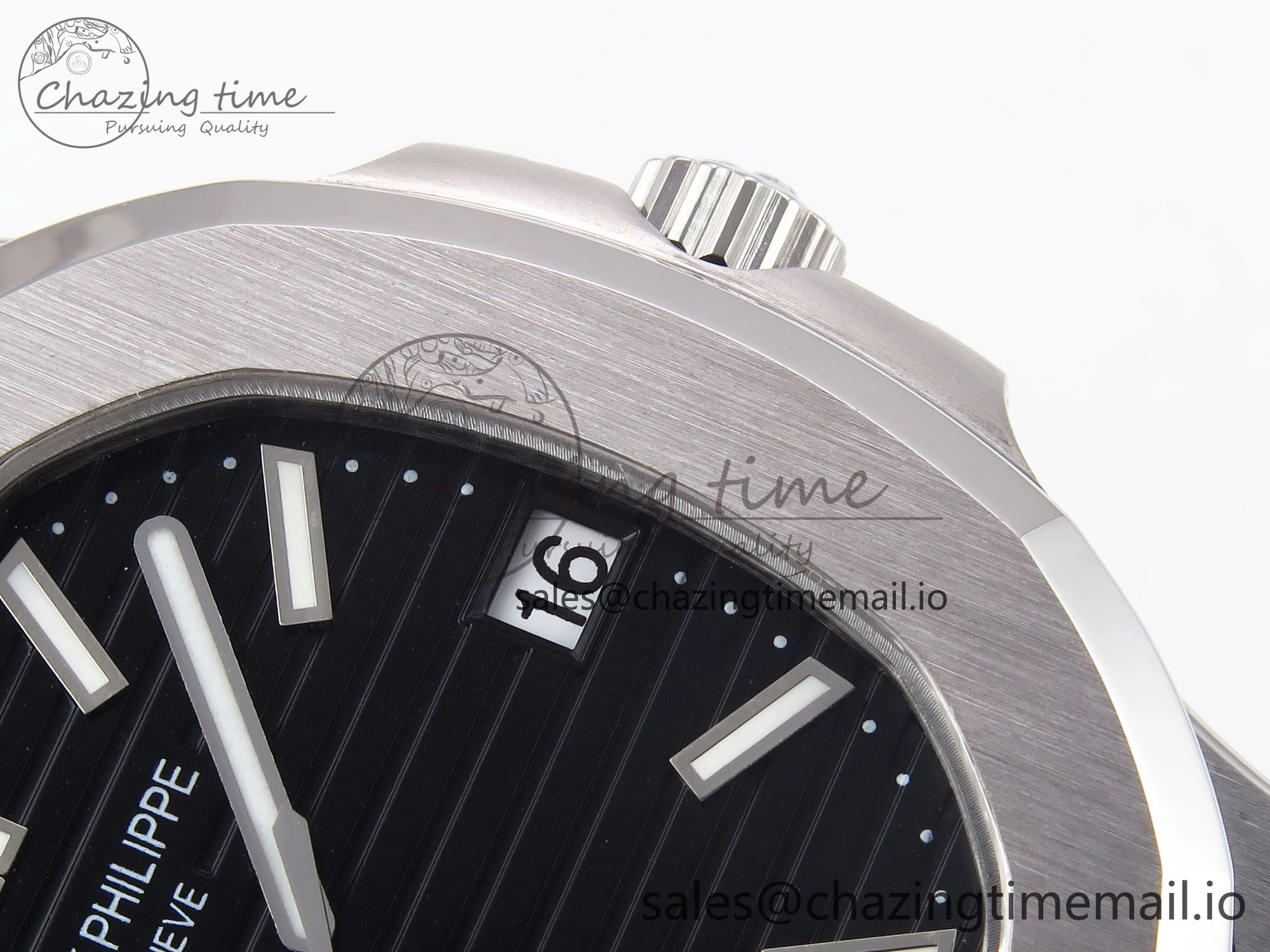 Nautilus Jumbo 5711 JJF 1:1 Best Edition Black Textured Dial On SS Bracelet A324 V Original 8697