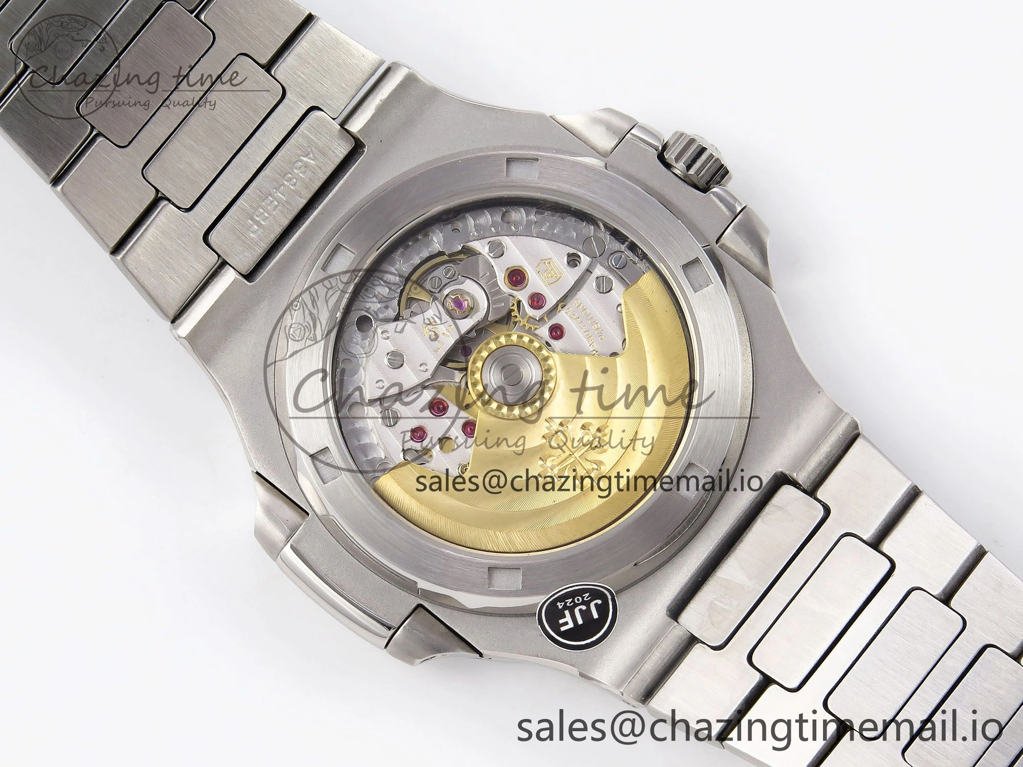 Trendy Nautilus Jumbo 5711 JJF 1:1 Best Edition Blue Textured Dial On SS Bracelet A324 V 8700