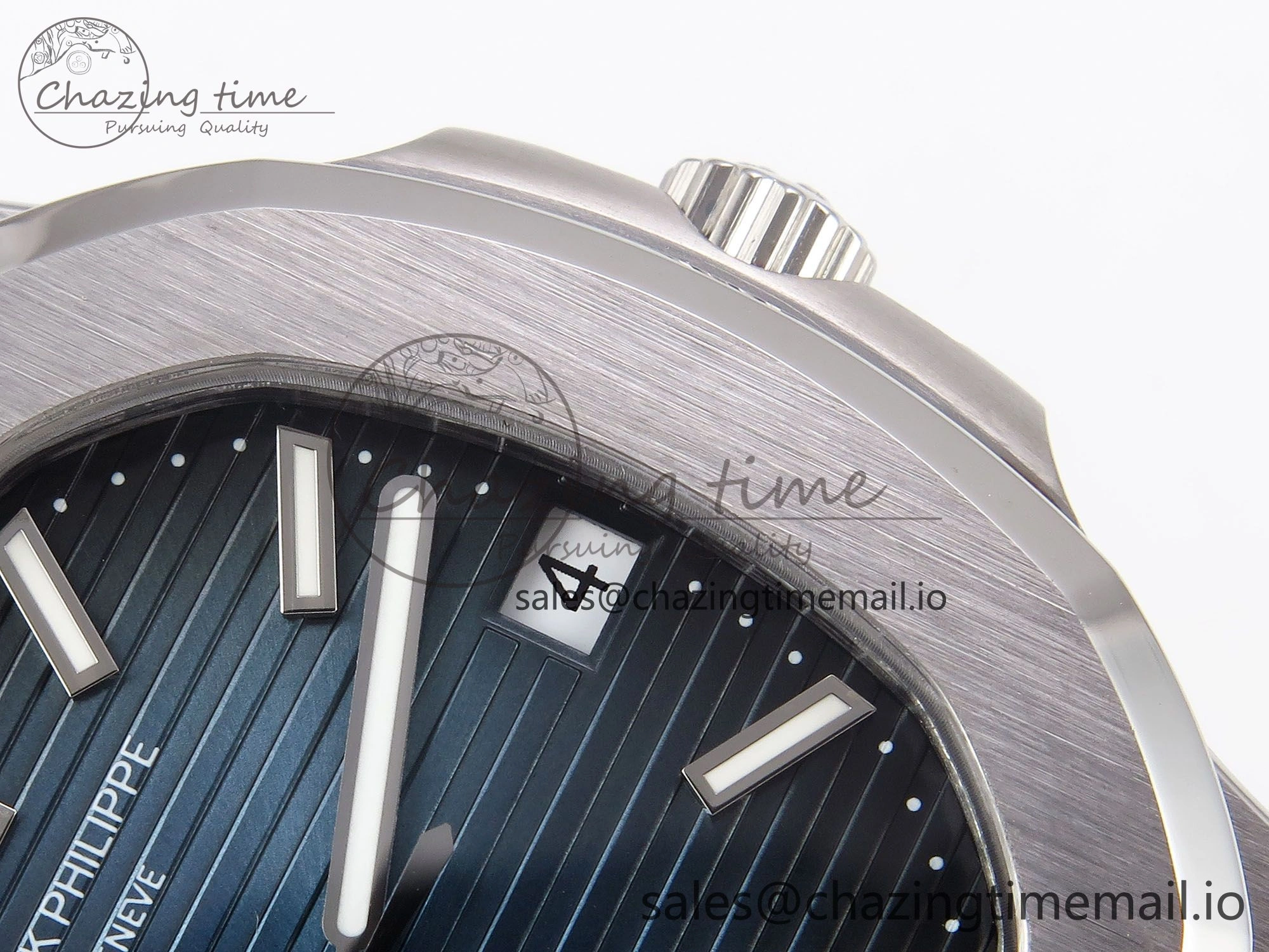Trendy Nautilus Jumbo 5711 JJF 1:1 Best Edition Blue Textured Dial On SS Bracelet A324 V 8700