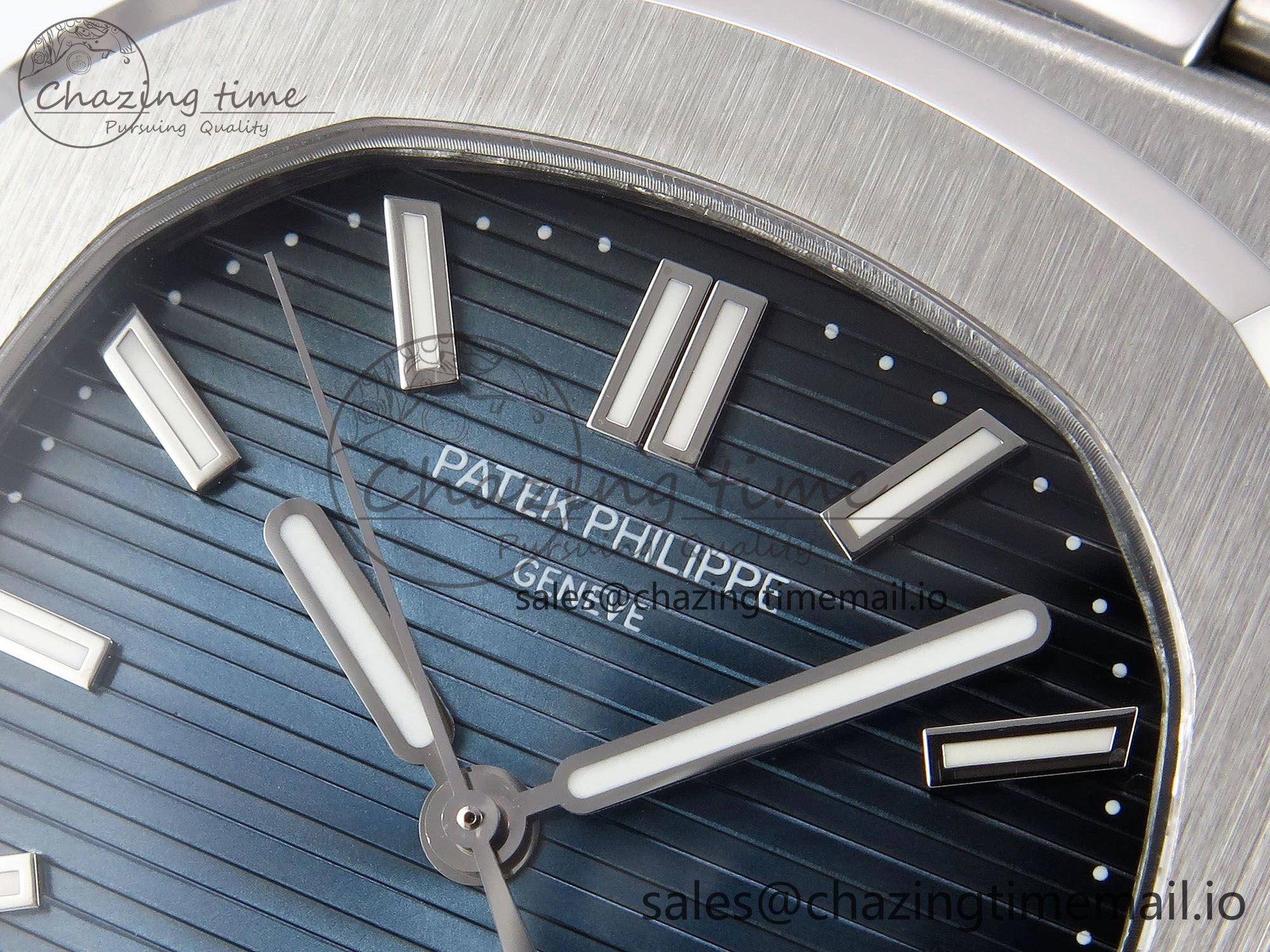 Trendy Nautilus Jumbo 5711 JJF 1:1 Best Edition Blue Textured Dial On SS Bracelet A324 V 8700