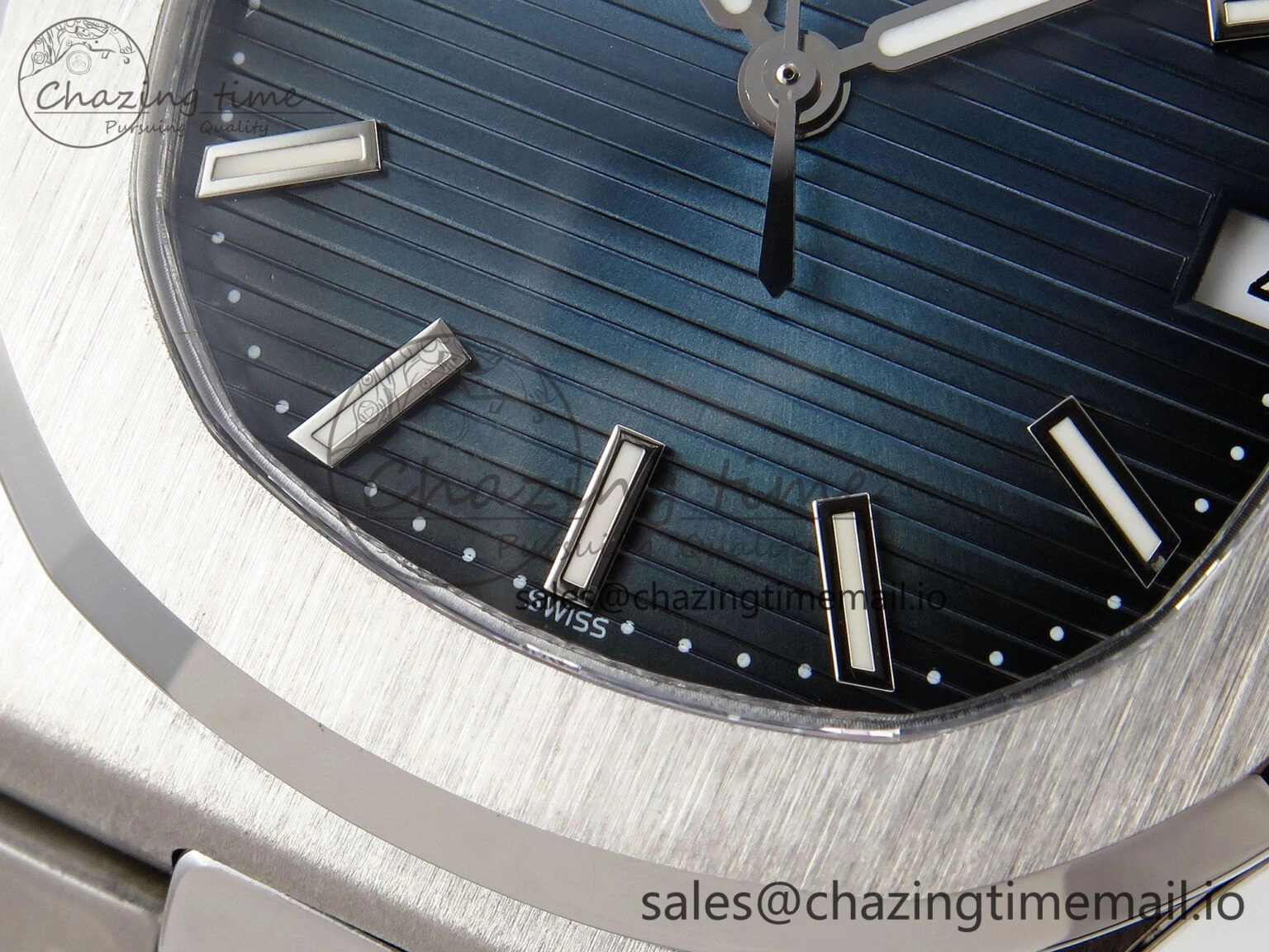 Trendy Nautilus Jumbo 5711 JJF 1:1 Best Edition Blue Textured Dial On SS Bracelet A324 V 8700
