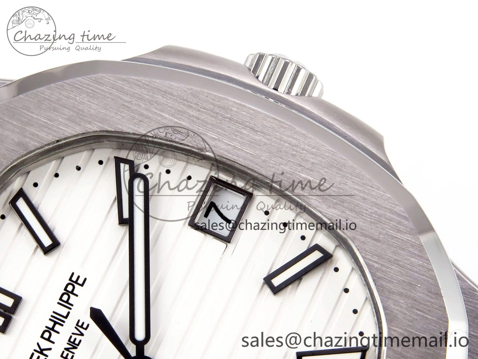 Nautilus Jumbo 5711 JJF 1:1 Best Edition White Textured Dial On SS Bracelet A324 V Soft 8699