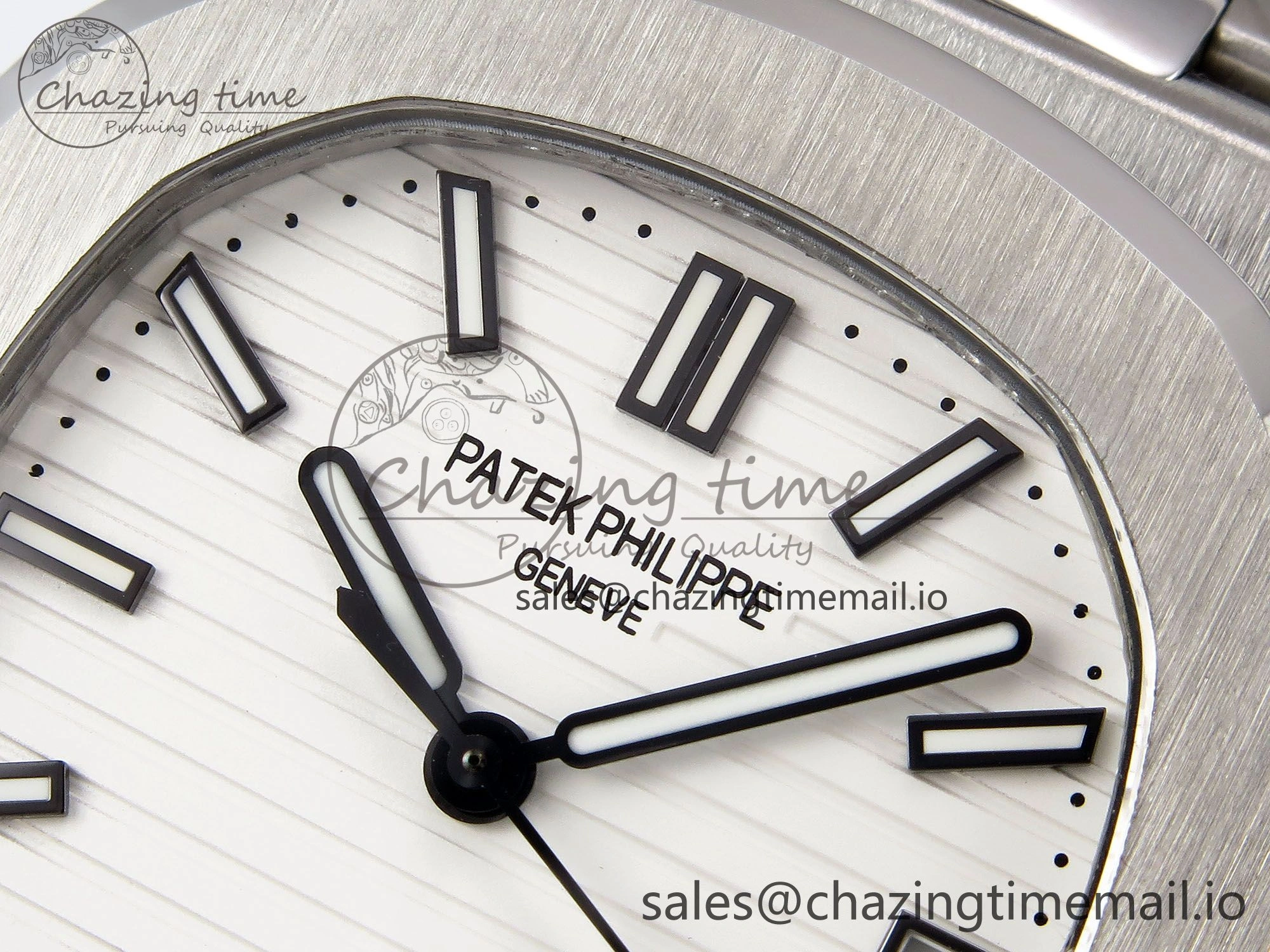 Nautilus Jumbo 5711 JJF 1:1 Best Edition White Textured Dial On SS Bracelet A324 V Soft 8699