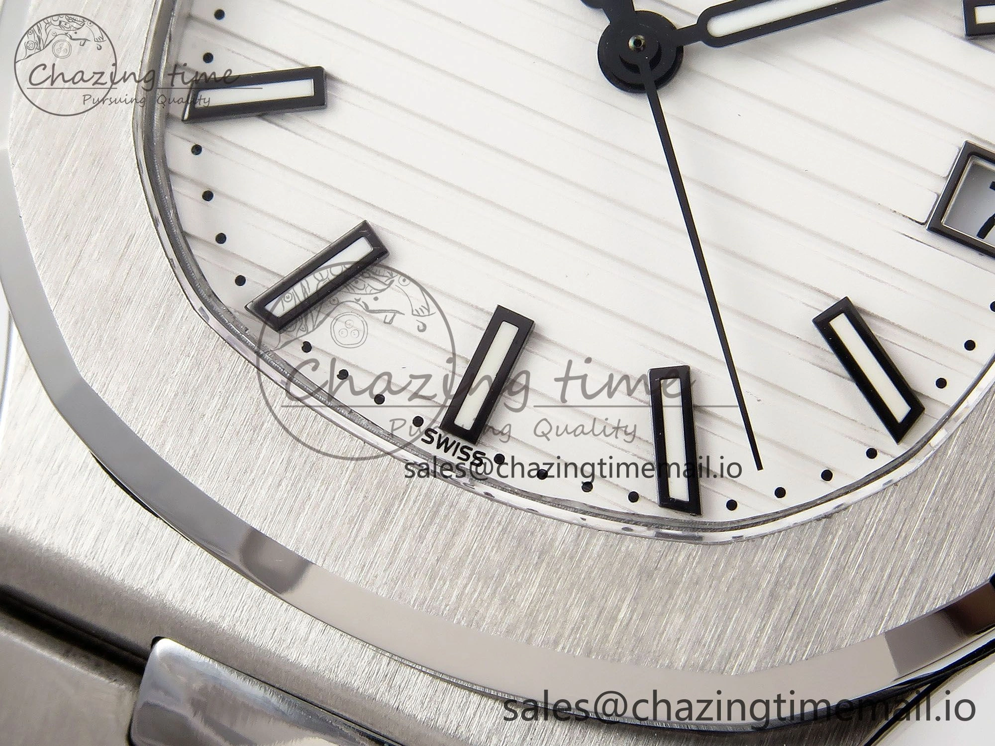 Nautilus Jumbo 5711 JJF 1:1 Best Edition White Textured Dial On SS Bracelet A324 V Soft 8699