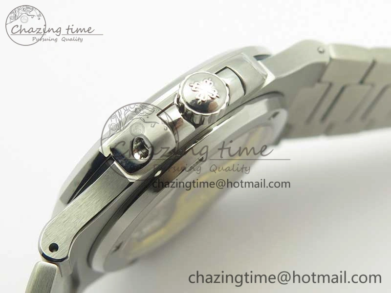 Comfortable Nautilus Jumbo 5711 MKF 1:1 Best Edition Black Textured Dial on SS Bracelet A324 Clone V 8988