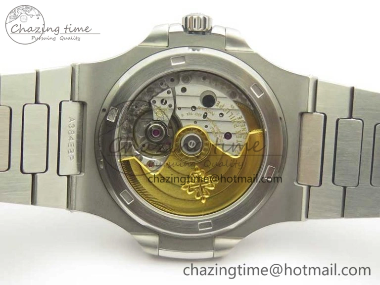 Comfortable Nautilus Jumbo 5711 MKF 1:1 Best Edition Black Textured Dial on SS Bracelet A324 Clone V 8988