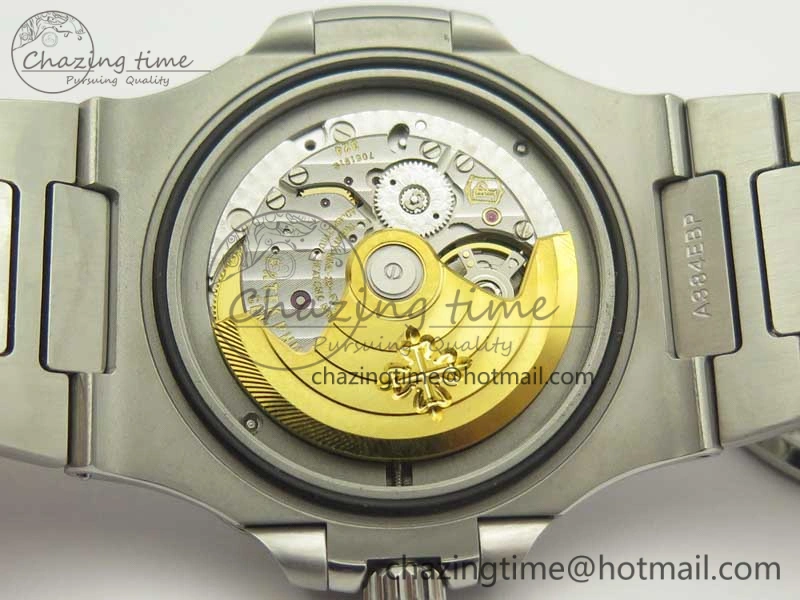 Comfortable Nautilus Jumbo 5711 MKF 1:1 Best Edition Black Textured Dial on SS Bracelet A324 Clone V 8988
