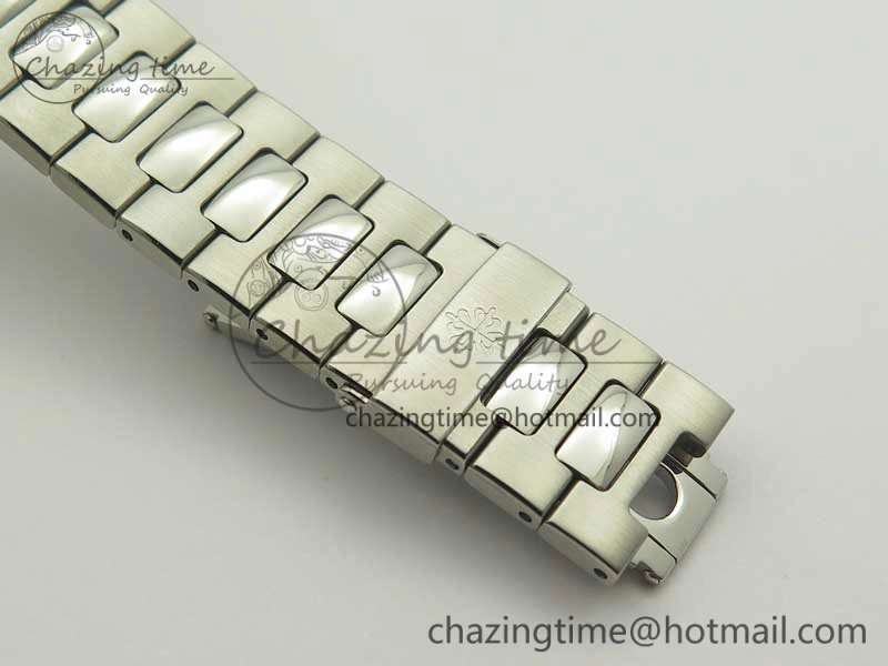 Comfortable Nautilus Jumbo 5711 MKF 1:1 Best Edition Black Textured Dial on SS Bracelet A324 Clone V 8988