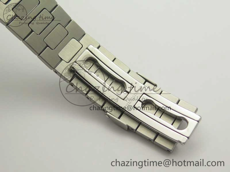Comfortable Nautilus Jumbo 5711 MKF 1:1 Best Edition Black Textured Dial on SS Bracelet A324 Clone V 8988