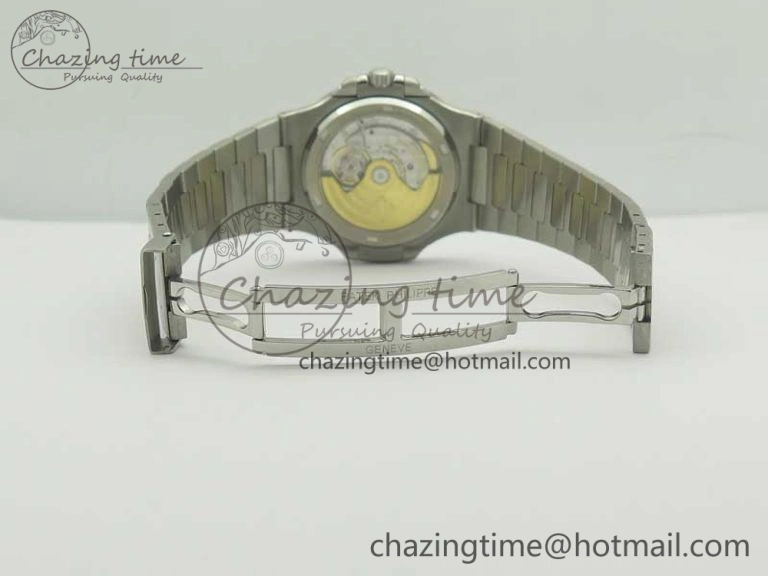 Comfortable Nautilus Jumbo 5711 MKF 1:1 Best Edition Black Textured Dial on SS Bracelet A324 Clone V 8988