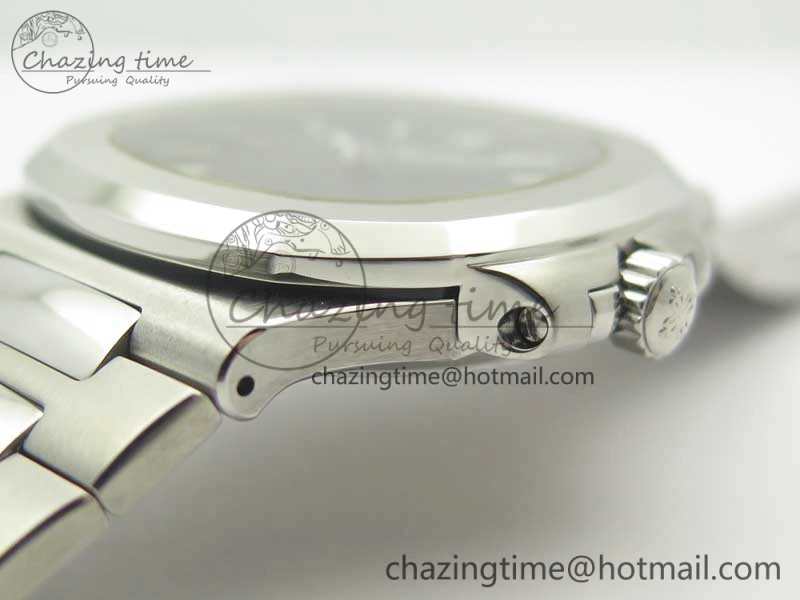 Comfortable Nautilus Jumbo 5711 MKF 1:1 Best Edition Black Textured Dial on SS Bracelet A324 Clone V 8988