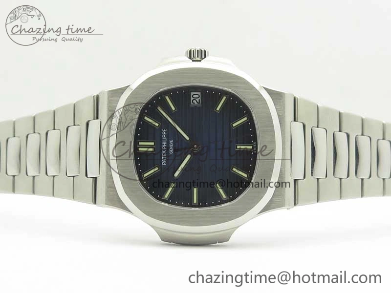 Stylish Nautilus Jumbo 5711 MKF 1:1 Best Edition Blue Textured Dial on SS Bracelet A324 Clone V 8987
