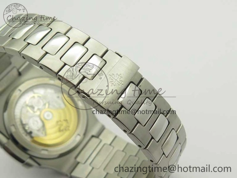 Stylish Nautilus Jumbo 5711 MKF 1:1 Best Edition Blue Textured Dial on SS Bracelet A324 Clone V 8987