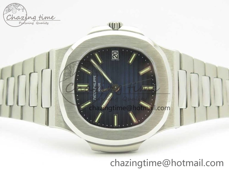 EyeCatching Nautilus Jumbo 5711 MKF 1:1 Best Edition Blue Textured Dial on SS Bracelet A324 Clone V 8976