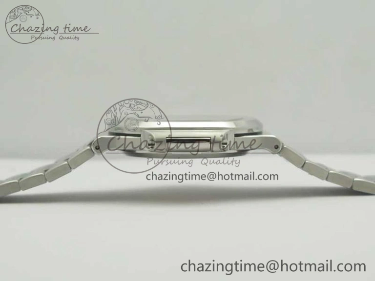 Comfortable Nautilus Jumbo 5711 MKF 1:1 Best Edition White Textured Dial on SS Bracelet A324 Clone V 8989