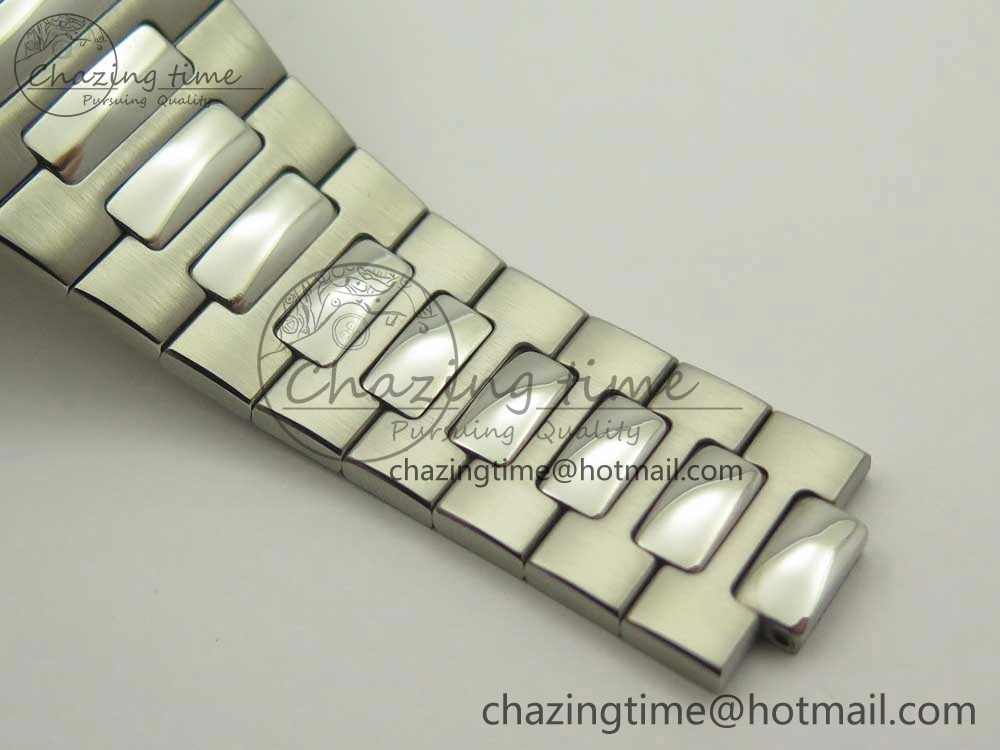 Durable Nautilus Jumbo 5711 MKF 1:1 Best Edition White Textured Dial on SS Bracelet A324 Clone V 8980