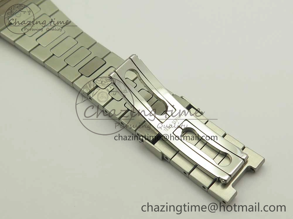 Durable Nautilus Jumbo 5711 MKF 1:1 Best Edition White Textured Dial on SS Bracelet A324 Clone V 8980