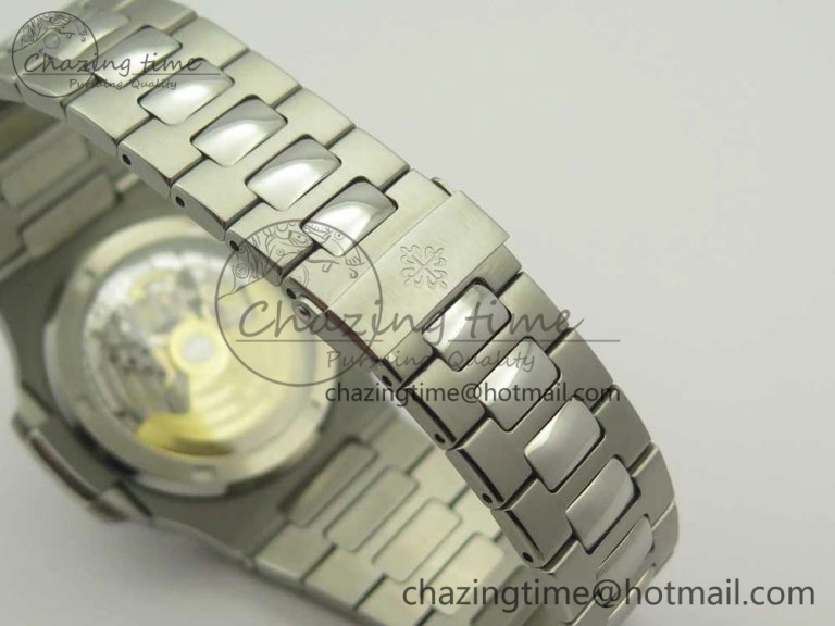 Durable Nautilus Jumbo 5711 MKF 1:1 Best Edition White Textured Dial on SS Bracelet A324 Clone V 8980