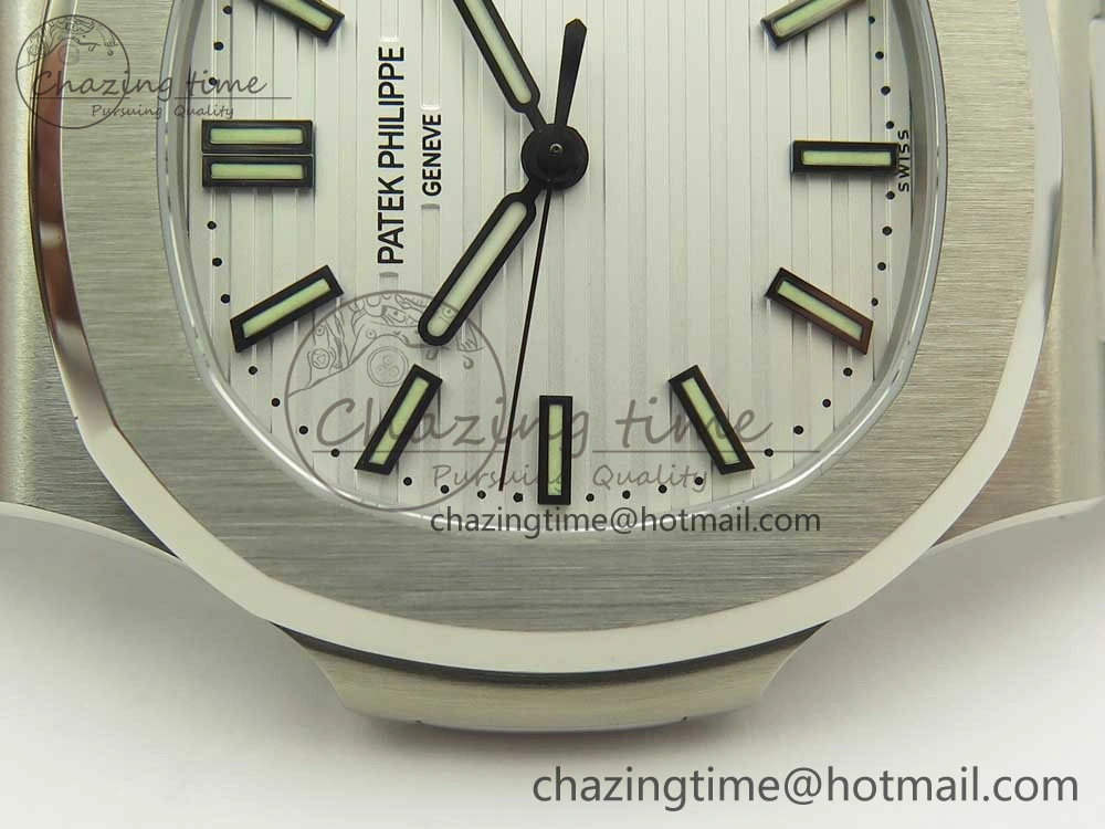 Durable Nautilus Jumbo 5711 MKF 1:1 Best Edition White Textured Dial on SS Bracelet A324 Clone V 8980