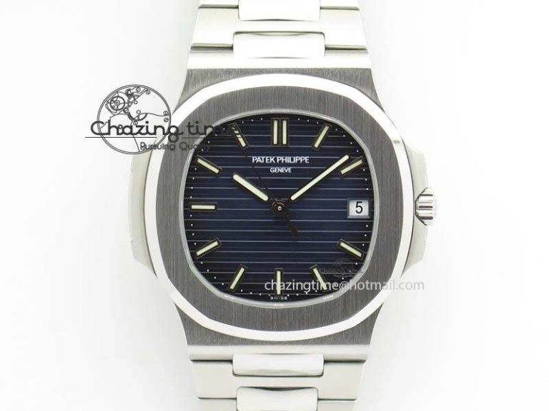 Nautilus Jumbo 5711 PF 1:1 Best Version Blue Dial On SS Bracelet A324 Clone Stretchable 9039
