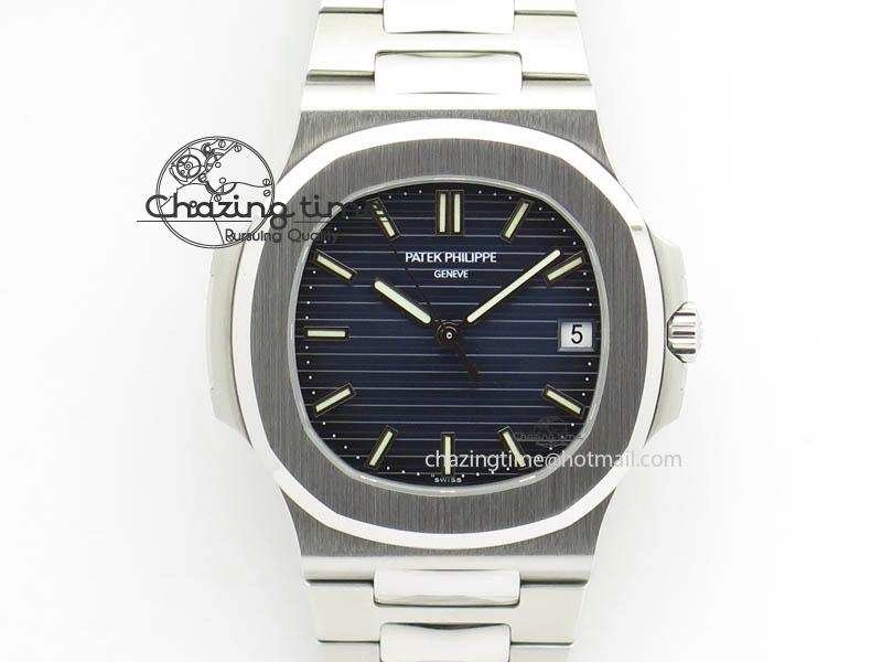 Nautilus Jumbo 5711 PF 1:1 Best Version Blue Dial On SS Bracelet A324 Clone Stretchable 9039
