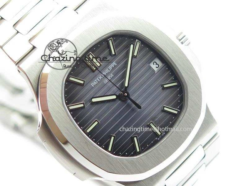 SoftTouch Nautilus Jumbo 5711 PF 1:1 Best Version Gray Dial On SS Bracelet A324 Clone 9042