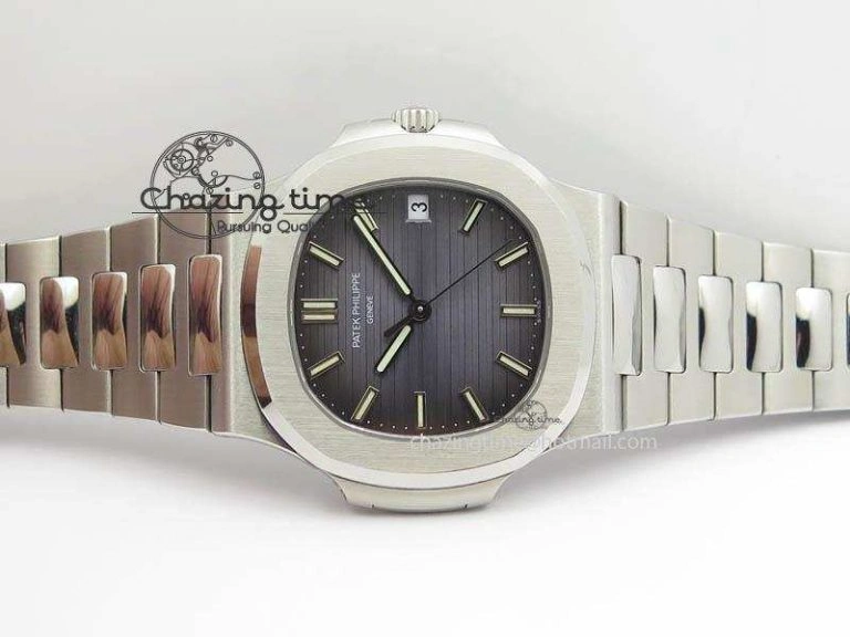 SoftTouch Nautilus Jumbo 5711 PF 1:1 Best Version Gray Dial On SS Bracelet A324 Clone 9042