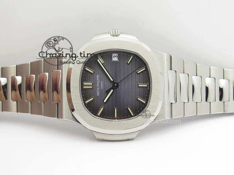 SoftTouch Nautilus Jumbo 5711 PF 1:1 Best Version Gray Dial On SS Bracelet A324 Clone 9042