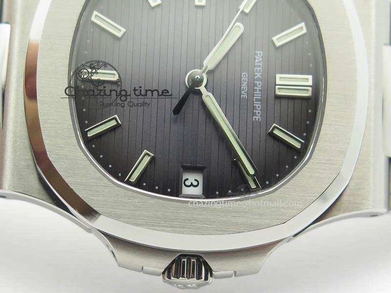 SoftTouch Nautilus Jumbo 5711 PF 1:1 Best Version Gray Dial On SS Bracelet A324 Clone 9042