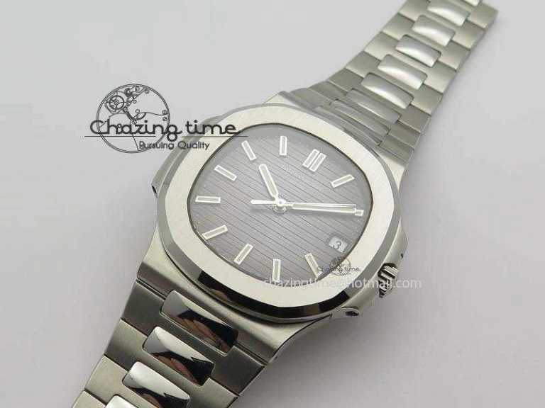 SoftTouch Nautilus Jumbo 5711 PF 1:1 Best Version Gray Dial On SS Bracelet A324 Clone 9042