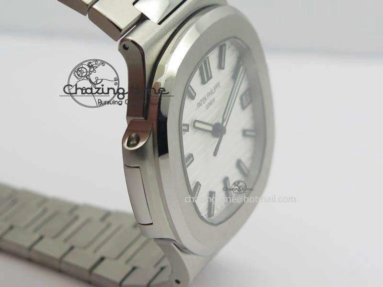 Vibrant Nautilus Jumbo 5711 PF 1:1 Best Version White Dial On SS Bracelet A324 Clone 9037