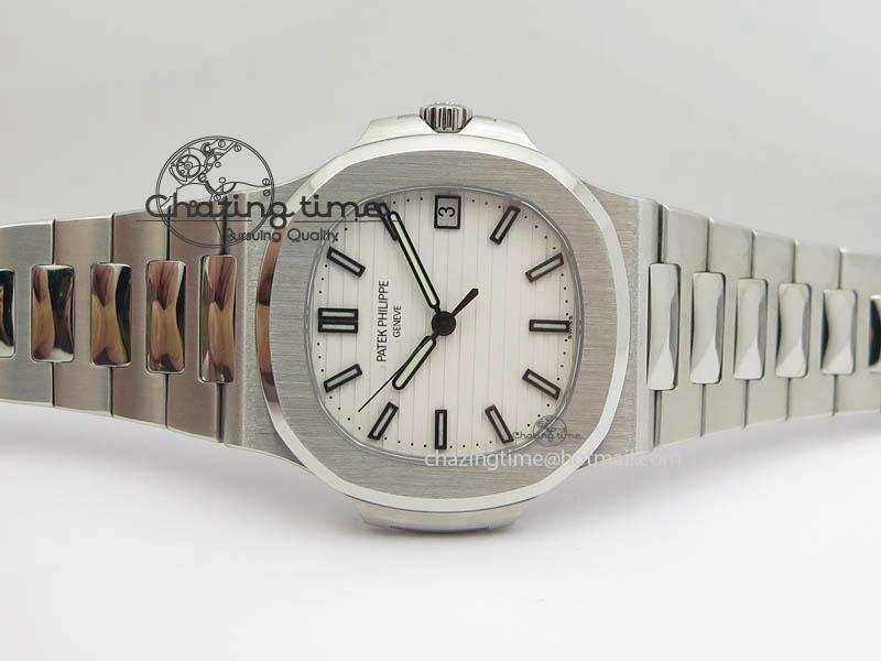 Vibrant Nautilus Jumbo 5711 PF 1:1 Best Version White Dial On SS Bracelet A324 Clone 9037