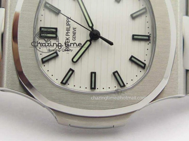 Vibrant Nautilus Jumbo 5711 PF 1:1 Best Version White Dial On SS Bracelet A324 Clone 9037