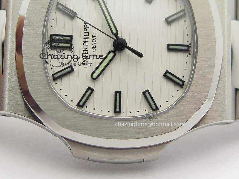 Vibrant Nautilus Jumbo 5711 PF 1:1 Best Version White Dial On SS Bracelet A324 Clone 9037