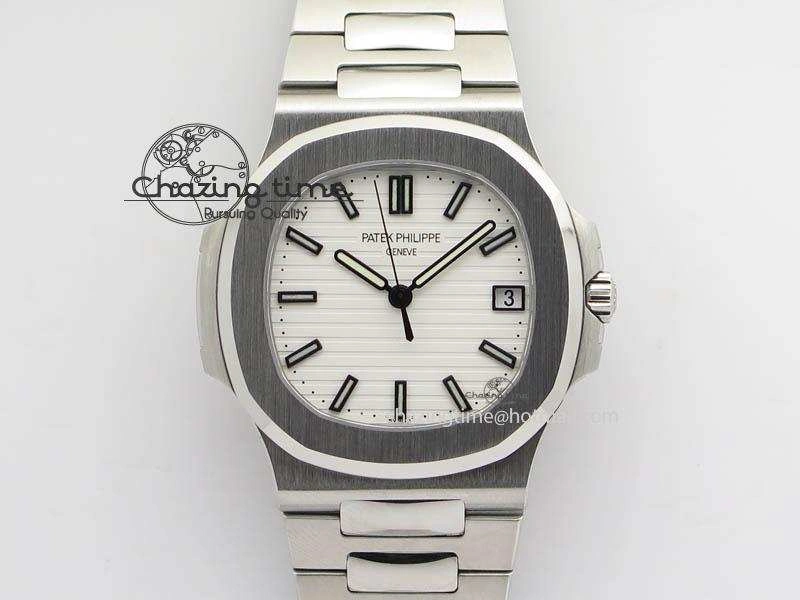 Vibrant Nautilus Jumbo 5711 PF 1:1 Best Version White Dial On SS Bracelet A324 Clone 9037