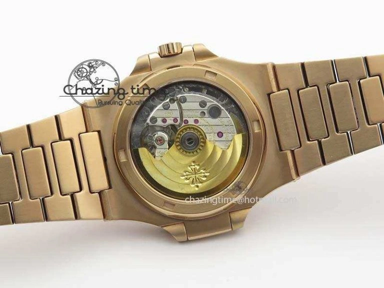 Nautilus Jumbo 5711 RG BP Maker Best Edition Back Textured Dial On RG Bracelet A324CS StreetReady 9060