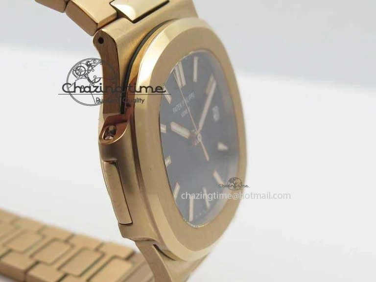 Nautilus Jumbo 5711 RG BP Maker Best Edition Back Textured Dial On RG Bracelet A324CS StreetReady 9060