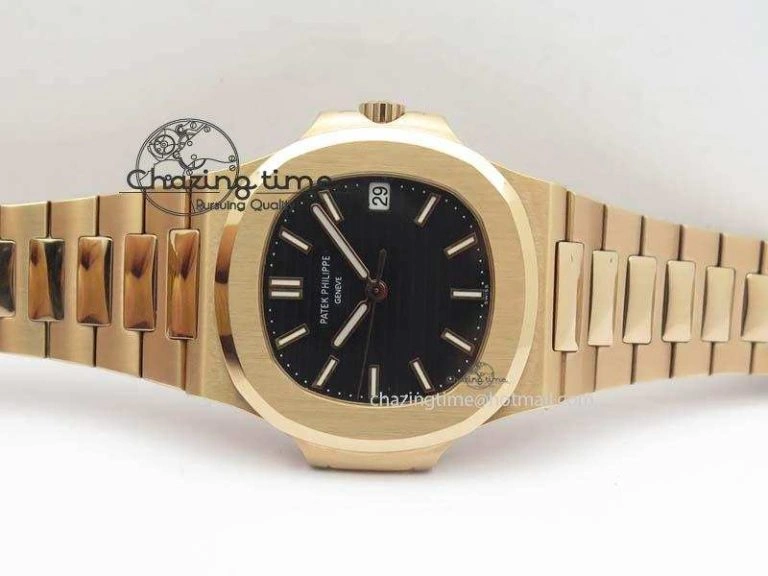 Nautilus Jumbo 5711 RG BP Maker Best Edition Back Textured Dial On RG Bracelet A324CS StreetReady 9060