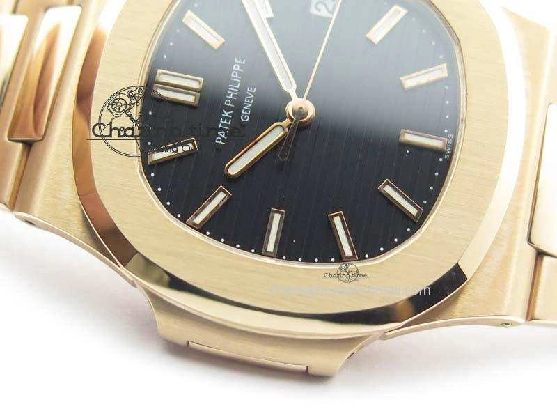 Nautilus Jumbo 5711 RG BP Maker Best Edition Back Textured Dial On RG Bracelet A324CS StreetReady 9060