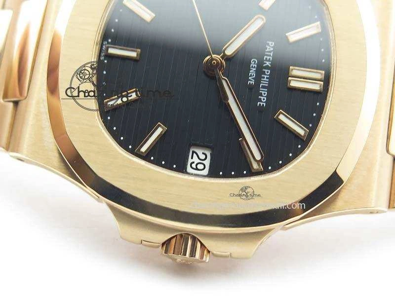 Nautilus Jumbo 5711 RG BP Maker Best Edition Back Textured Dial On RG Bracelet A324CS StreetReady 9060
