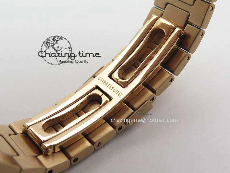 Functional Nautilus Jumbo 5711 RG BP Maker Best Edition Brown Textured Dial On RG Bracelet A324CS 9061